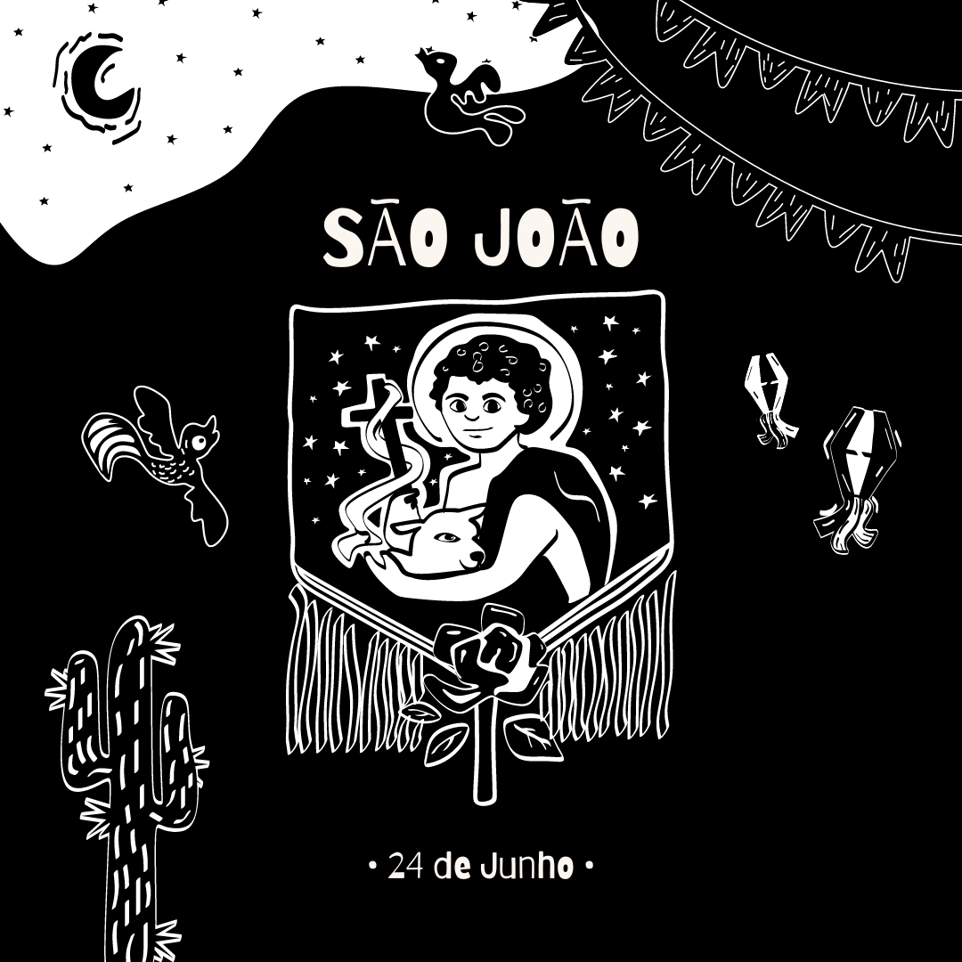 placa anunciando o dia de sao joao